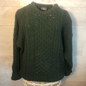 Aran Woollen Mills Green Irish Sweater XL